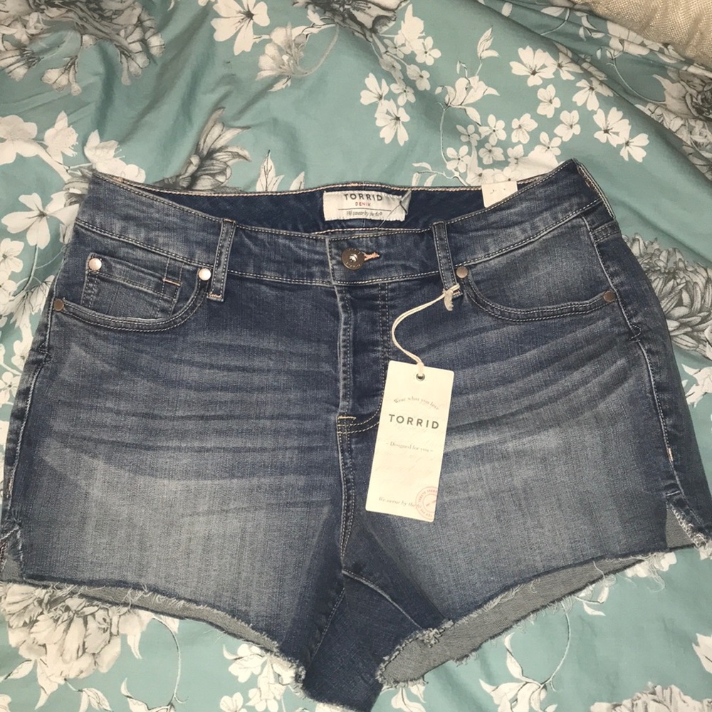 Sz 10 Torrid denim shorts button fly
